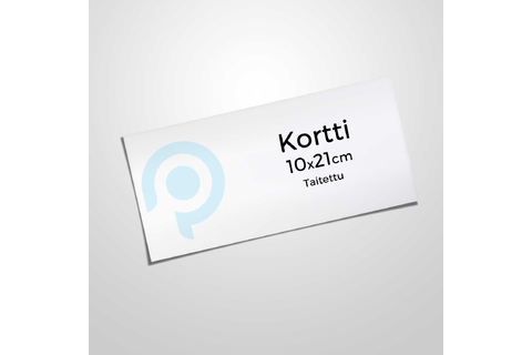 Kortti 100x210 mm, Taitettava